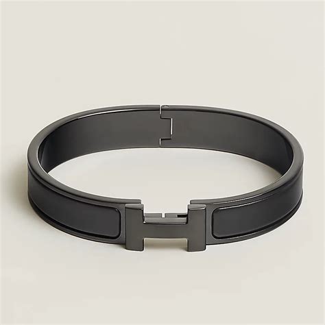 hermes leathe rbracelet ebay japan|HERMES Leather Bracelet Black Silver .